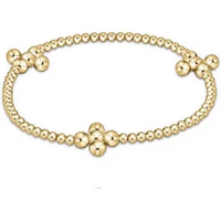 enewton signature cross gold pattern-2.5mm bead bracelet-classic beaded signature cross gold- 4mm bead gold