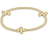 enewton signature cross gold pattern-2.5mm bead bracelet-classic beaded signature cross gold- 4mm bead gold