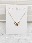 Gold Bow Necklace