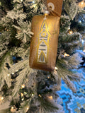mud pie metallic painted ornament