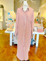 Rust Striped Midi
