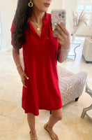 Red Dress with Pockets