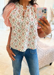 Iris Gingham Sleeve Top