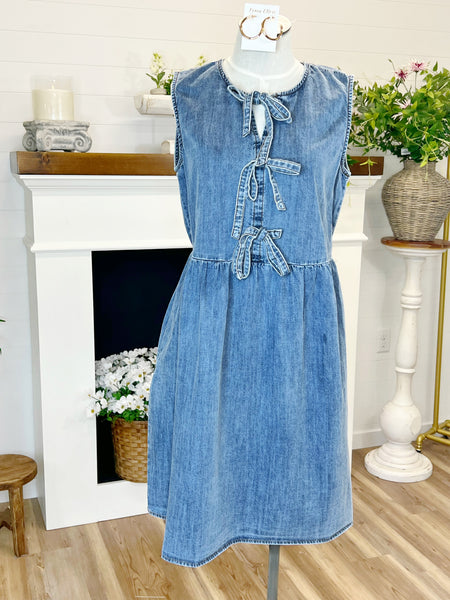 Denim Bows Dress