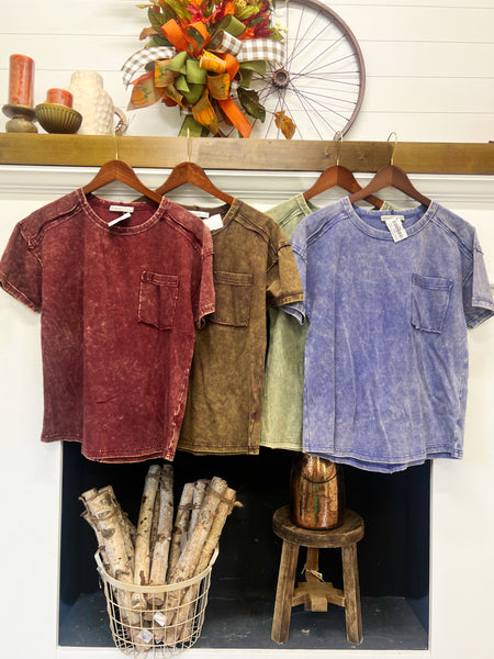 Zoey Mineral Wash Tee