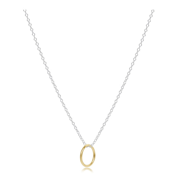 enewton 16" necklace sterling mixed metal-halo gold charm