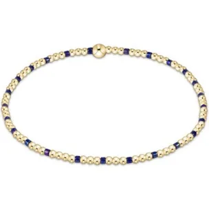 enewton egirl hope sincerity pattern 2mm bead bracelet- blue metallic