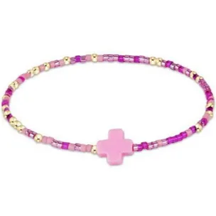 enewton egirl-hope unwritten signature cross bracelet-back to the fuchsia