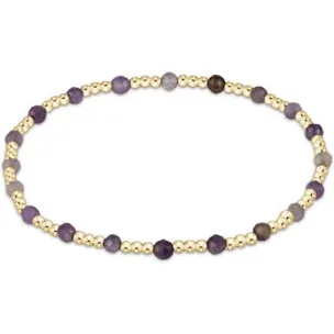 enewton egirl- gemstone gold sincerity pattern 3mm bead bracelet-amethyst