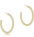 enewton beaded classic 1.25" post hoop-3mm gold