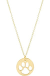 enewton 16" necklace gold-paw print gold disc