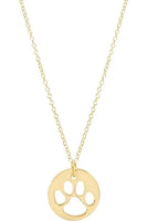 enewton 16" necklace gold-paw print gold disc