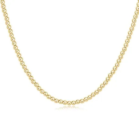 enewton 15" choker classic gold 3mm bead