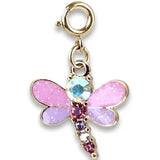 Charm It! Gold Glitter Dragonfly Charm