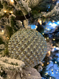 4" hobnail mercury glass ornament