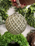 4" hobnail mercury glass ornament