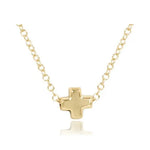 enewton 16" necklace gold-signature cross small gold