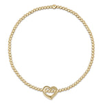 enewton egirl classic gold 2mm bead bracelet-love small gold charm