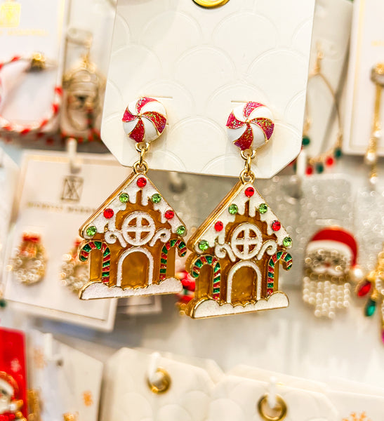Gingerbread House Earrings
