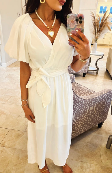Wilma White Midi