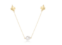 enewton 15" choker signature cross admire simplicity chain gold-pearl