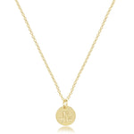 enewton 16" necklace gold-be you. small gold word disc