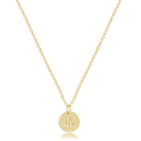 enewton 16" necklace gold-be you. small gold word disc