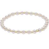 enewton classic grateful pattern 4mm bead bracelet-pearl