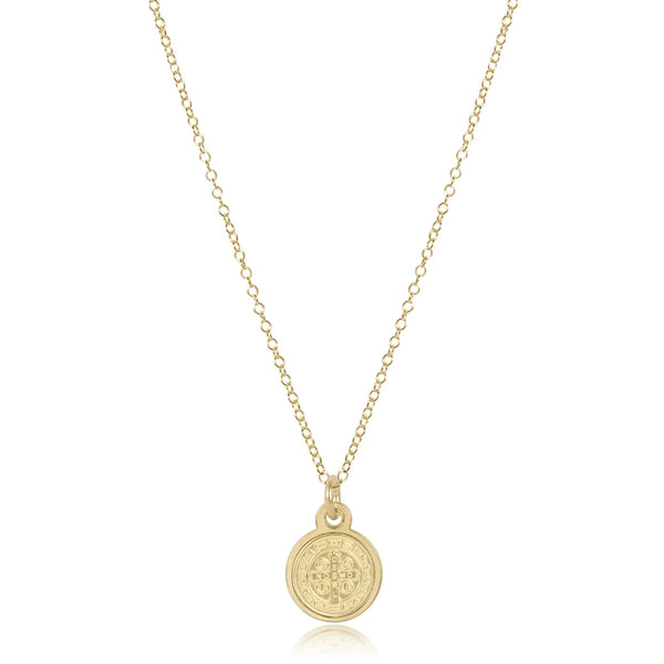 enewton 16" necklace gold- blessing small gold disc