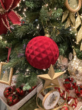 6" diamond ball ornament