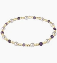 enweton pearl sincerity pattern 4mm bead bracelet-amethyst