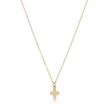 enewton 16" necklace gold-signature cross small gold charm