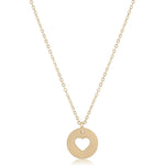 enewton 16" necklace gold- love gold disc