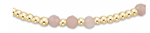 enewton gemstone gold joy pattern 3mm bead bracelet-pink opal
