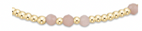 enewton gemstone gold joy pattern 3mm bead bracelet-pink opal