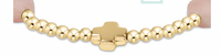 enewton signature cross admire gold pattern 3mm bead bracelet-pink opal