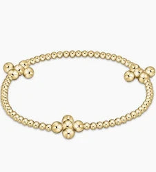 enewton extends-signature cross gold pattern 2.5mm bead bracelet-classic beaded signature cross gold-4mm bead gold