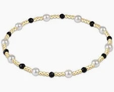 enewton pearl sincerity pattern 4mm bead bracelet-faceted onyx