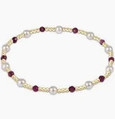 enewton pearl sincerity pattern 4mm bead bracelet-ruby