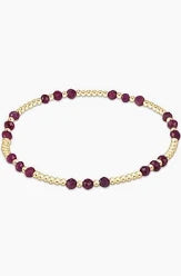 enewton gemstone gold joy pattern 3mm bead bracelet-ruby
