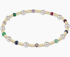 enewton pearl sincerity pattern 4mm bead bracelet- hot mess FW25