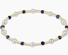 enewton pearl sincerity pattern 4mm bead bracelet-lapis