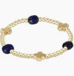 enewton signature cross admire gold pattern 3mm bead bracelet-lapis