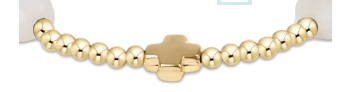 enewton signature cross admire gold pattern 3mm bead bracelet-moonstone
